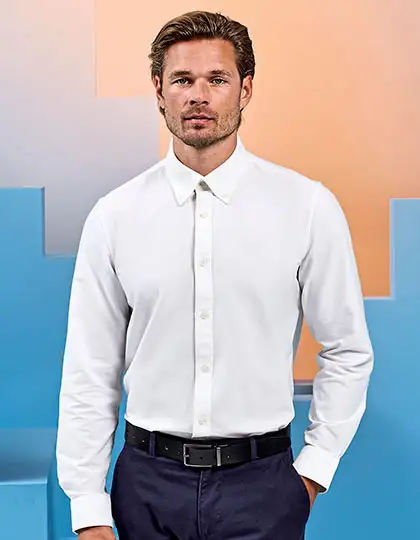 Men´s Cotton Long Sleeve Oxford Shirt – Artikelnummer AQ039