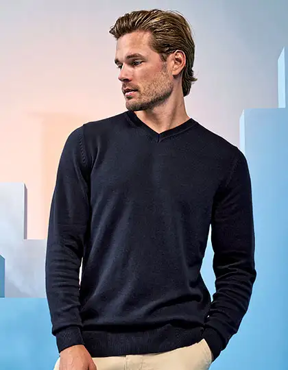 Men´s Cotton Blend V Neck Sweater – Artikelnummer AQ042