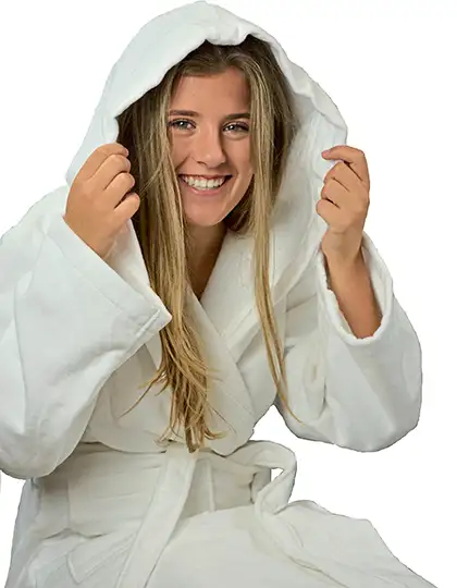 DeLuxe Velour Bathrobe with hood – Artikelnummer AR029