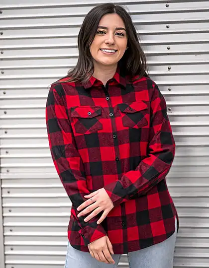 Ladies´ Woven Plaid Flannel Shirt – Artikelnummer BU5210