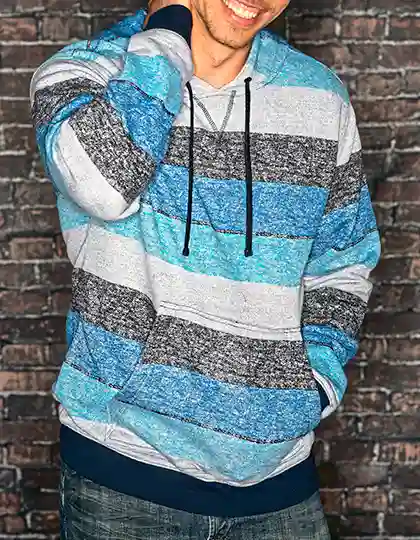 Printed Striped Marl Pullover – Artikelnummer BU8603