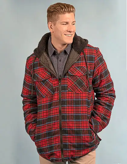 Men´s Flannel Jacket With Sherpa Hoodie – Artikelnummer BU8620
