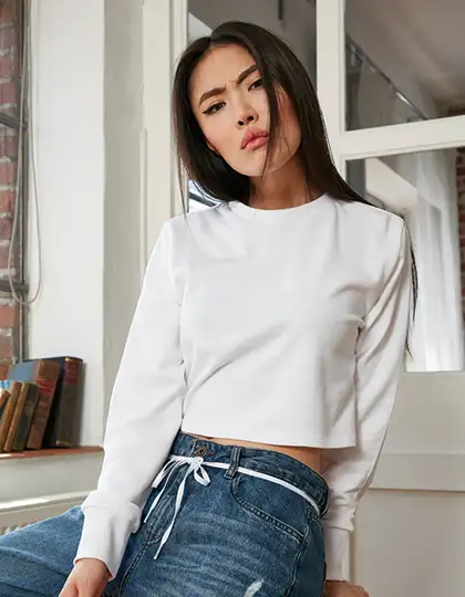 Ladies´ Terry Cropped Crew – Artikelnummer BY131
