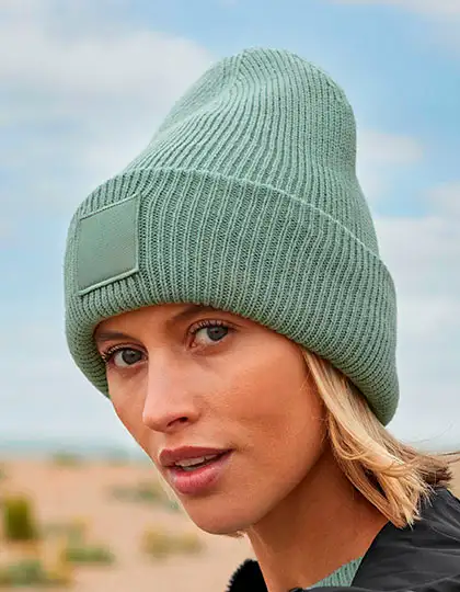 Deep Cuffed Tonal Patch Beanie – Artikelnummer CB336R