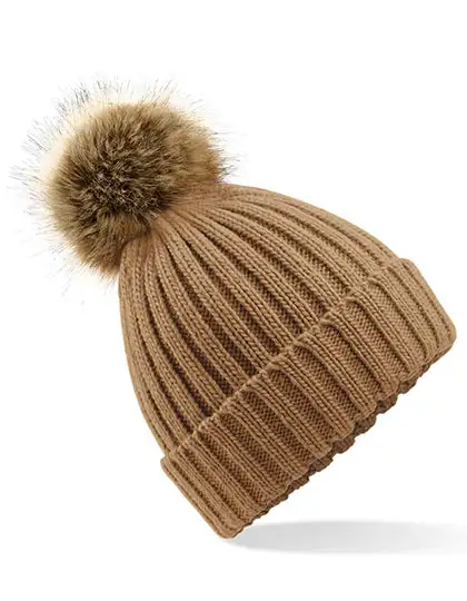 Faux Fur Pop Pom Chunky Beanie – Artikelnummer CB412