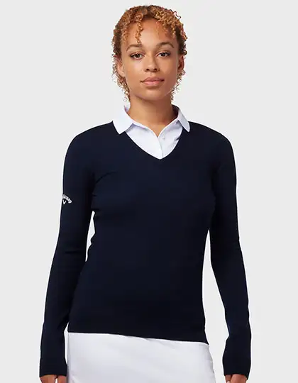 Ladies V-Neck Merino Sweater – Artikelnummer CW352