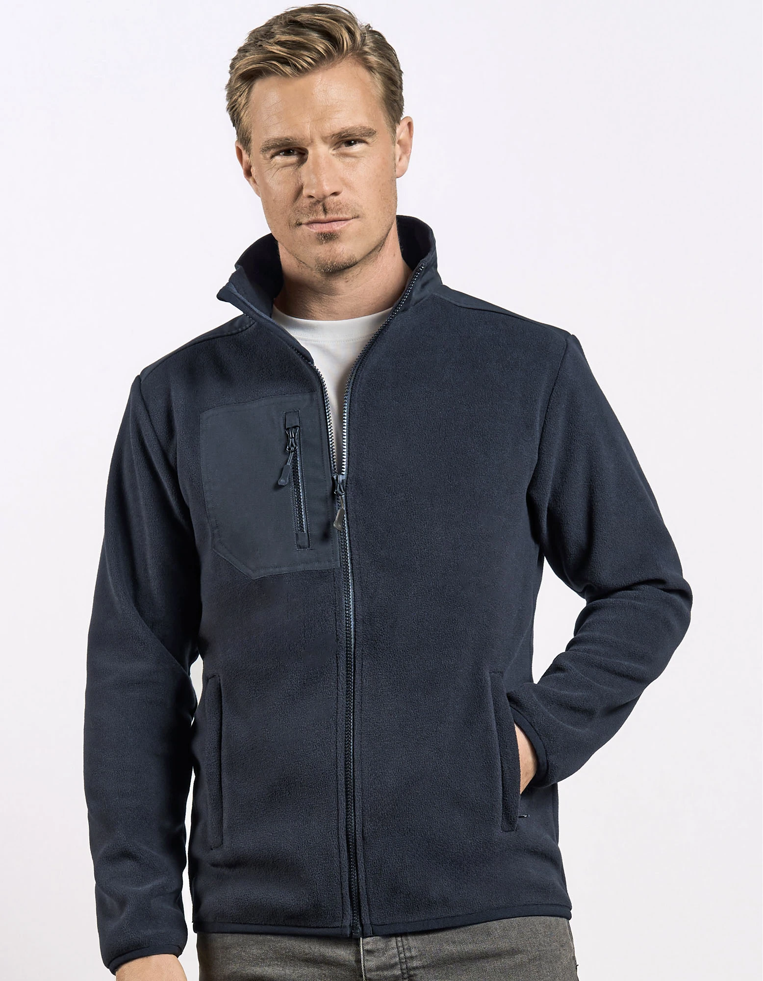 Men´s Canvas Fleece Jacket – Artikelnummer E7950