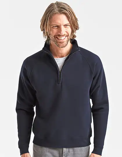 Premium Zip Neck Raglan Sweat – Artikelnummer F382