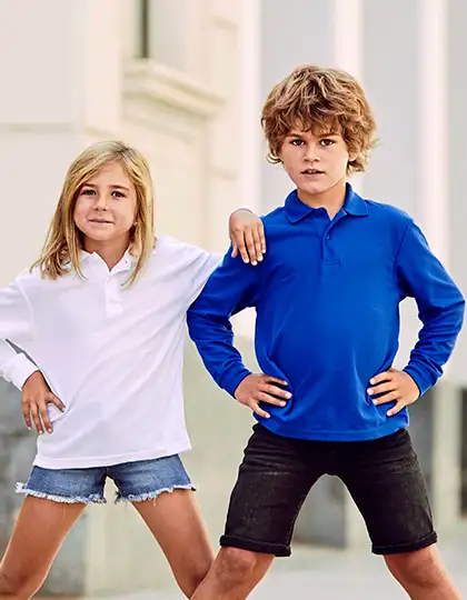 Kids´ Long Sleeve 65/35 Polo – Artikelnummer F504K