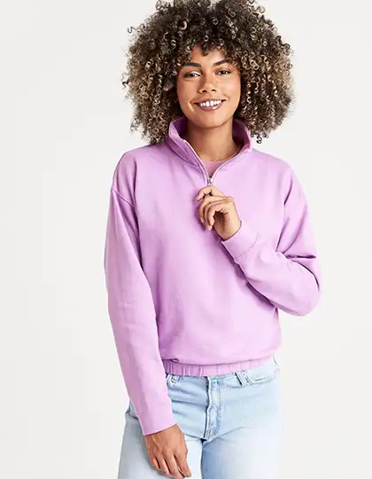 Women´s Cropped 1/4 Zip Sweat – Artikelnummer JH037