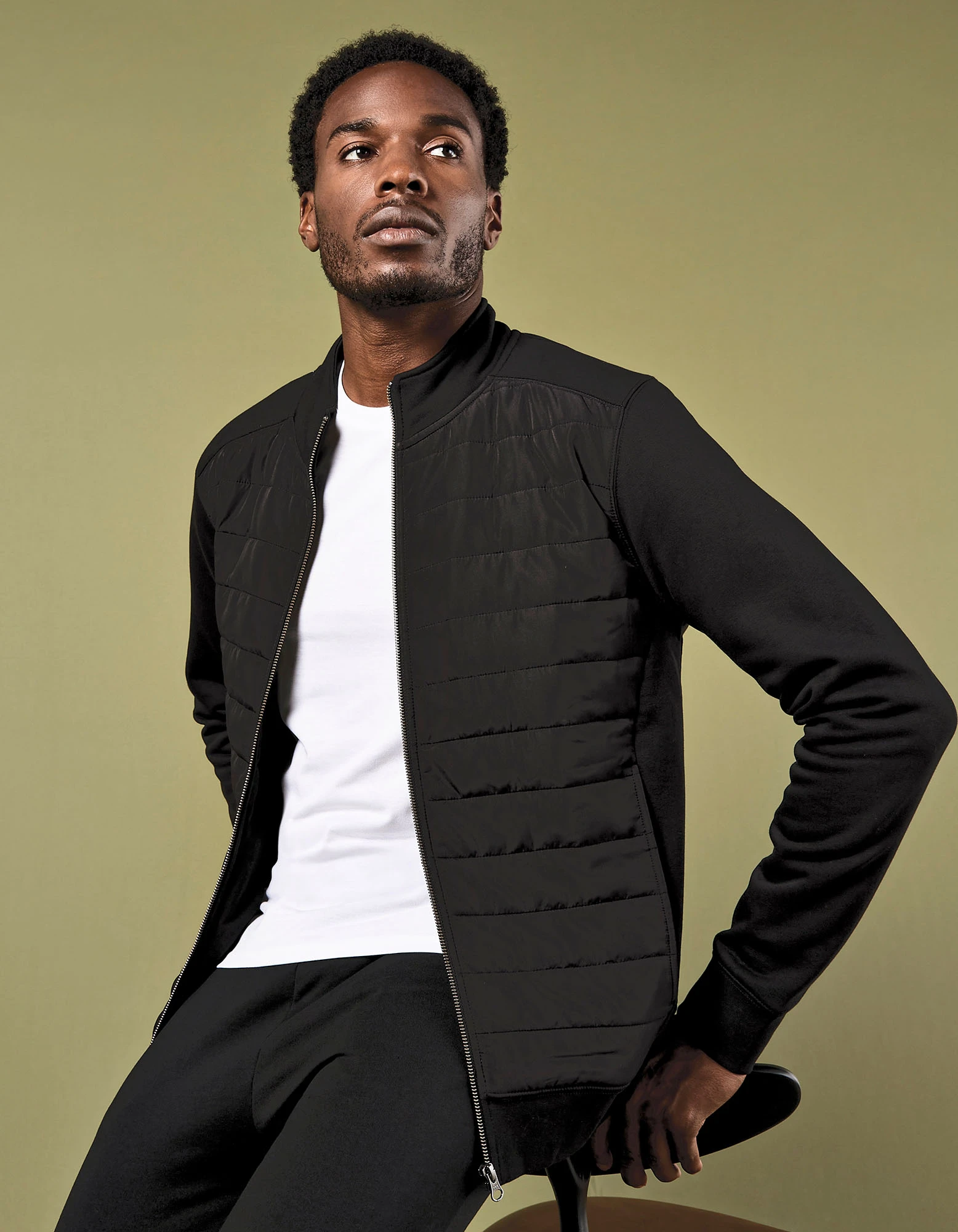 Regular Fit Quilted Full Zip Sweatshirt – Artikelnummer K331