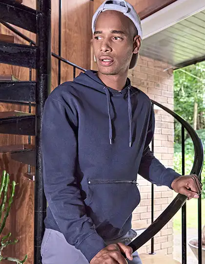 Regular Fit Pique Hoodie with Zipped Pocket – Artikelnummer K338