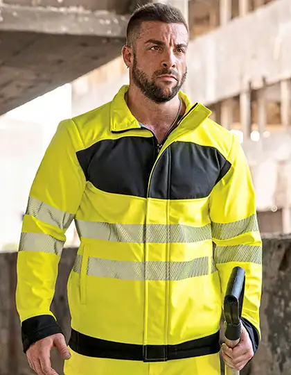 EOS Hi-Vis Workwear Softshell Jacket With Printing Area – Artikelnummer KX1003
