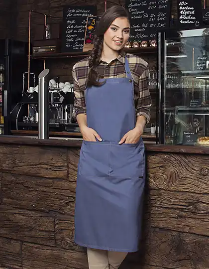 Latzschürze Jeans-Style mit Tasche – Artikelnummer KY100