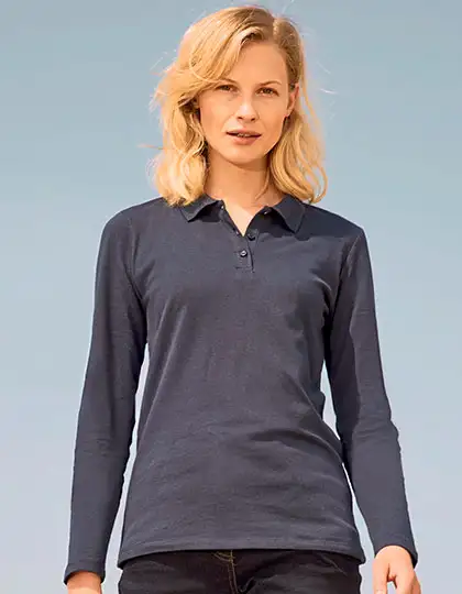 Women´s Long-Sleeve Piqué Polo Shirt Perfect – Artikelnummer L02083