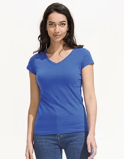Women´s V-Neck-T-Shirt Moon – Artikelnummer L156
