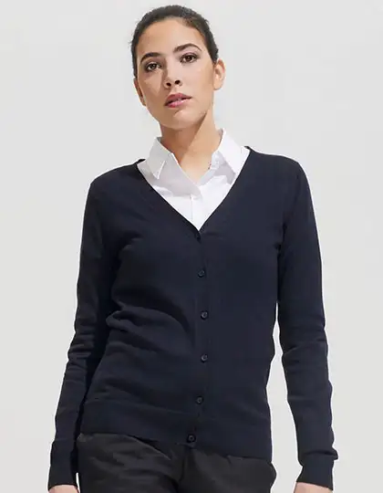Women´s Golden V-Neck Knitted Cardigan – Artikelnummer L419