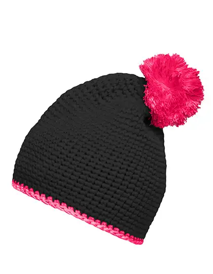 Pompon Hat With Contrast Stripe – Artikelnummer MB7964