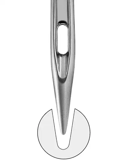 Nadeln 65er mit halbrunder Spitze (100 Stück) – Artikelnummer MD500