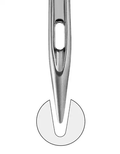 Nadeln 70er mit halbrunder Spitze (100 Stück) – Artikelnummer MD501