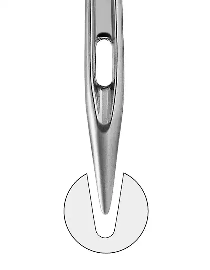 Nadeln 75er mit halbrunder Spitze (100 Stück) – Artikelnummer MD503