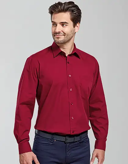 Men´s Poplin Long Sleeve Shirt – Artikelnummer PW200