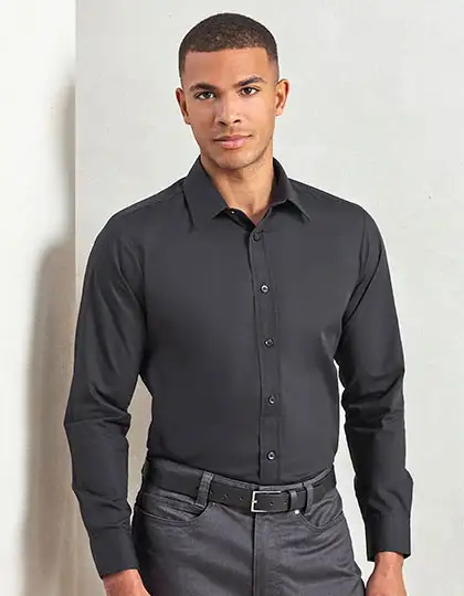 Men´s Long Sleeve Fitted Poplin Shirt – Artikelnummer PW204