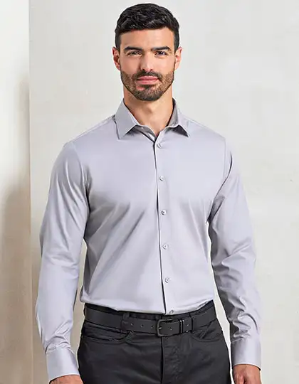 Men´s Stretch Fit Poplin Long Sleeve Cotton Shirt – Artikelnummer PW244