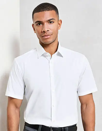 Men´s Stretch Fit Poplin Short Sleeve Cotton Shirt – Artikelnummer PW246