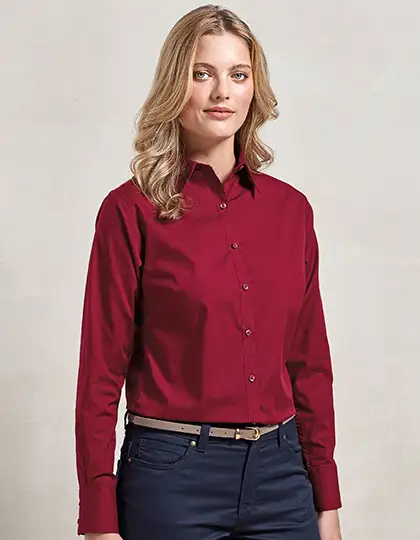 Women´s Poplin Long Sleeve Blouse – Artikelnummer PW300