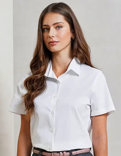 Women´s Stretch Fit Poplin Short Sleeve Cotton Shirt – Artikelnummer PW346