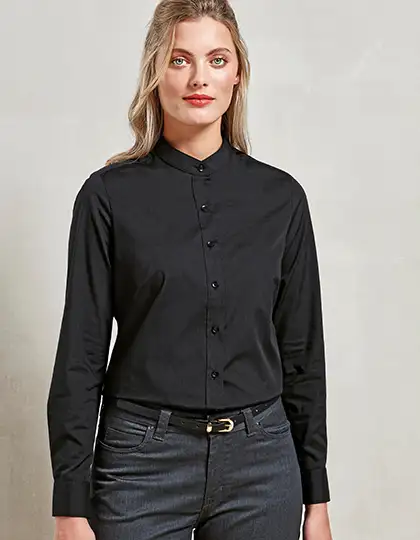 Women´s Banded Collar Grandad Shirt – Artikelnummer PW358