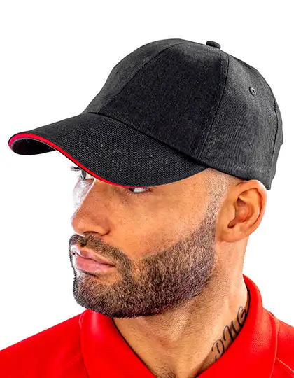 Brushed Cotton Decorators Cap With Sandwich Peak – Artikelnummer RH50