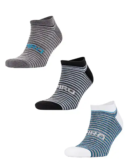 3-Pack Mixed Stripe Coolmax Sneaker Socks – Artikelnummer RT295