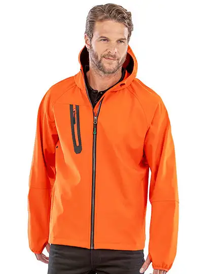 3-Layer Recycled Printable Hooded Casual Softshell Jacket – Artikelnummer RT909