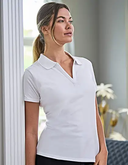 Women´s Luxury Stretch V-Neck Polo – Artikelnummer TJ1409