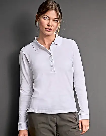 Women´s Luxury Stretch Long Sleeve Polo – Artikelnummer TJ146