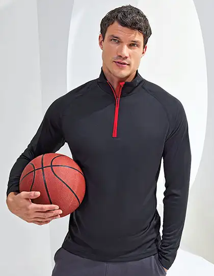Men´s Long Sleeve Performance ¼ Zip – Artikelnummer TR110