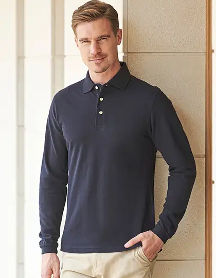 Long Sleeved Cotton Piqué Polo Shirt – Artikelnummer W105