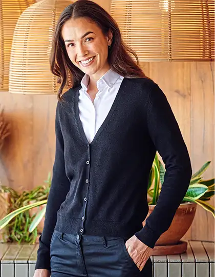 Ladies´ Lightweight V-Neck Short Cardigan – Artikelnummer W726