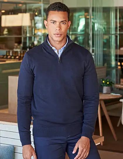 Men´s Quarter Zip Jumper – Artikelnummer W729