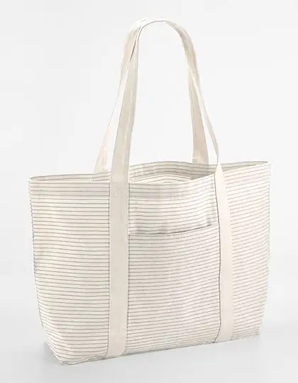 Striped Organic Cotton Shopper – Artikelnummer WM255