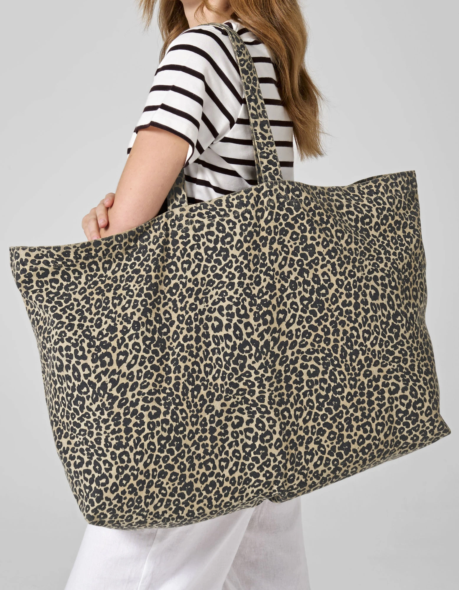 Leopard Print Canvas Oversized Tote Bag – Artikelnummer WM336