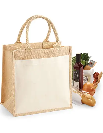 Cotton Pocket Jute Midi Bag – Artikelnummer WM426