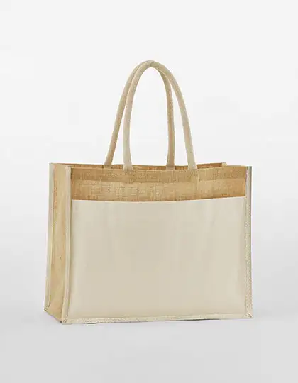 Cotton Pocket Natural Starched Jute Shopper – Artikelnummer WM480