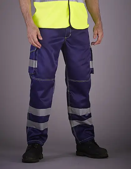 Hi-Vis Cargo Trousers With Knee Pad Pockets – Artikelnummer YK018T