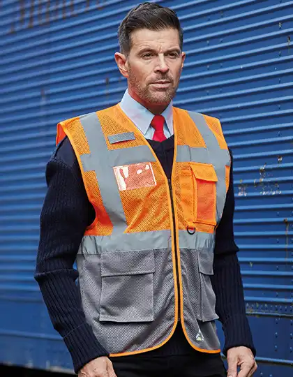 Hi-Vis Top Cool Recycled Open Mesh Executive Waistcoat – Artikelnummer YK820