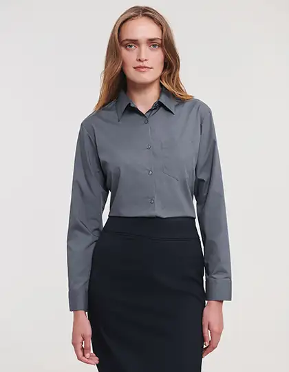 Ladies´ L/S Poly-Cotton Easy Care Poplin Shirt – Artikelnummer Z934F
