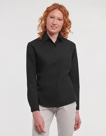 Ladies´ L/S Pure Cotton Easy Care Poplin Shirt – Artikelnummer Z936F