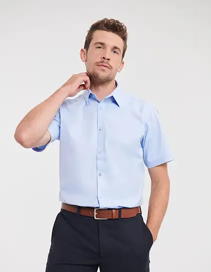 Men´s Short Sleeve Herringbone Shirt – Artikelnummer Z963